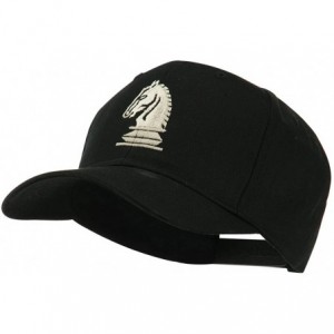 Baseball Caps Chess Piece of a Knight Embroidered Cap - Black - CE11HVOBDPV $19.85