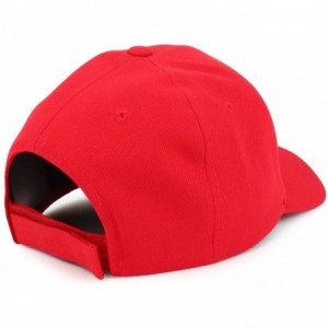 Baseball Caps Hecho en Mexico Eagle Embroidered Square Patch Baseball Cap - Red - CN18OIGMXY4 $13.87