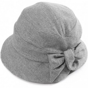 Bucket Hats Ladies Wool Cloche Hats Winter Bucket Hat 1920s Vintage Derby Hat Foldable - 89084_grey - CG187CSW0AR $39.46