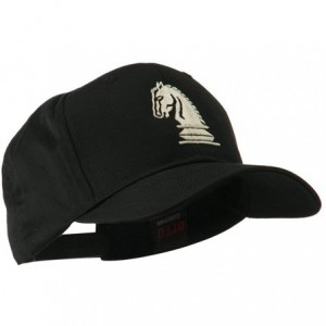 Baseball Caps Chess Piece of a Knight Embroidered Cap - Black - CE11HVOBDPV $19.85