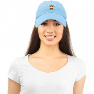 Baseball Caps Cute Moose Hat Baseball Cap - Light Blue - CP18LZ887EK $17.28