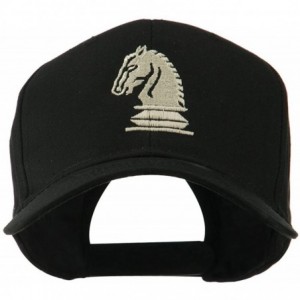 Baseball Caps Chess Piece of a Knight Embroidered Cap - Black - CE11HVOBDPV $19.85