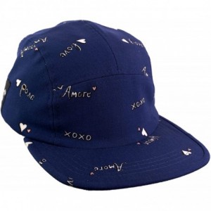 Baseball Caps 5 Panel Hat for Men Women Flat Brim Baseball Cap Urban Street Camper Hats (P2) - Amore - C218YEXWXIX $21.74