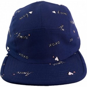 Baseball Caps 5 Panel Hat for Men Women Flat Brim Baseball Cap Urban Street Camper Hats (P2) - Amore - C218YEXWXIX $9.88