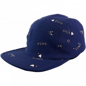 Baseball Caps 5 Panel Hat for Men Women Flat Brim Baseball Cap Urban Street Camper Hats (P2) - Amore - C218YEXWXIX $9.88