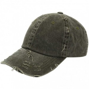 Baseball Caps Baseball Cap Men Women Hat - Unisex 100% Cotton Plain Pigment Dyed - Olive - C818DATWSUR $13.04