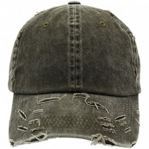 Baseball Caps Baseball Cap Men Women Hat - Unisex 100% Cotton Plain Pigment Dyed - Olive - C818DATWSUR $13.04