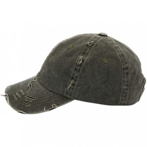 Baseball Caps Baseball Cap Men Women Hat - Unisex 100% Cotton Plain Pigment Dyed - Olive - C818DATWSUR $13.04