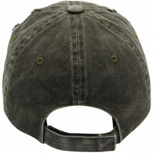 Baseball Caps Baseball Cap Men Women Hat - Unisex 100% Cotton Plain Pigment Dyed - Olive - C818DATWSUR $13.04