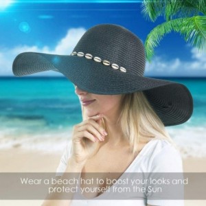 Sun Hats Womens Beach Sun Straw Hat- Floppy Beach hat & Wide Brim Braided Sun Hat - UPF 50+ Maximum Sun Protection - CP194K74...