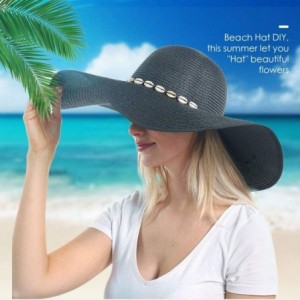 Sun Hats Womens Beach Sun Straw Hat- Floppy Beach hat & Wide Brim Braided Sun Hat - UPF 50+ Maximum Sun Protection - CP194K74...