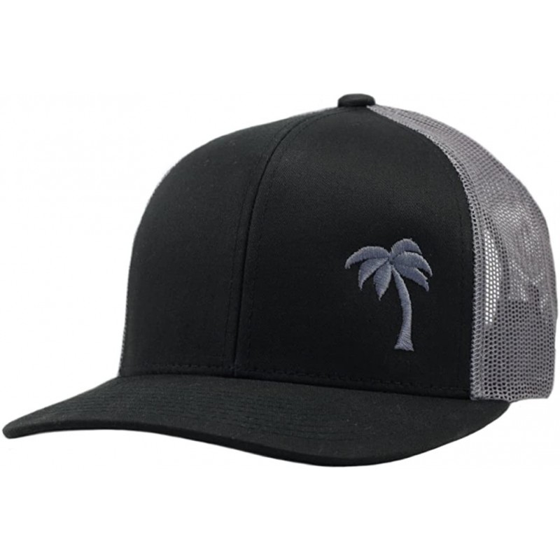 Baseball Caps Trucker Hat - Palm Tree Series - Black/Graphite - CF12LTHP4NR $26.12