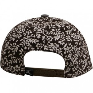 Baseball Caps Leaf Pattern Snapback Caps - Black - CK11YN131NR $14.20