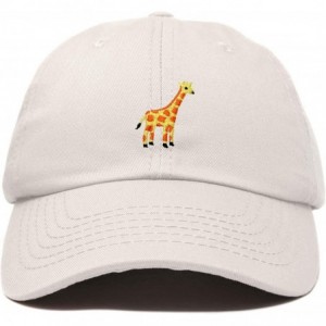 Baseball Caps Giraffe Baseball Cap Soft Cotton Dad Hat Custom Embroidered - Beige - CI18RG77AR7 $12.51
