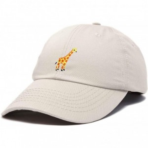 Baseball Caps Giraffe Baseball Cap Soft Cotton Dad Hat Custom Embroidered - Beige - CI18RG77AR7 $12.51