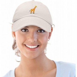 Baseball Caps Giraffe Baseball Cap Soft Cotton Dad Hat Custom Embroidered - Beige - CI18RG77AR7 $12.51