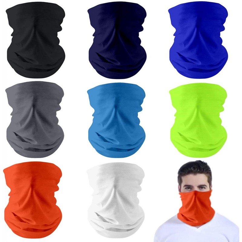 Balaclavas 8 Pack Cooling Neck Gaiter Face Cover Balaclava UV Protection Breathable Bandanas Scarf for Women Men - CN198KKXZH...