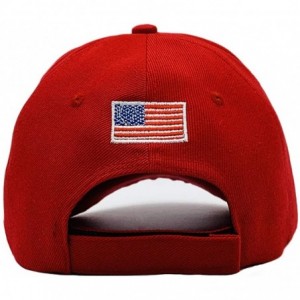 Baseball Caps Trump 2020 Keep America Great 3D Embroidery American Flag Baseball Cap - 010 Red - C9194N9XTNM $10.35