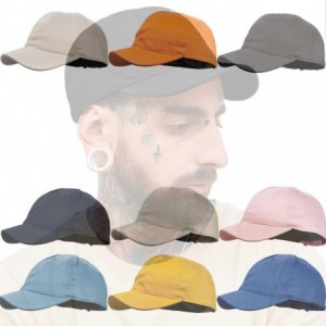 Baseball Caps Short Bill Baseball Cap Plain Hiphop Dad Hat Cooling Trucker Hat - Rd02-pink - CE196R97Y35 $13.58