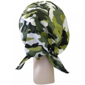 Sun Hats Camouflage Bandana Cap Visor Tie Unisex Army Hat - Forest Green - CB11MJ8ITF1 $11.05