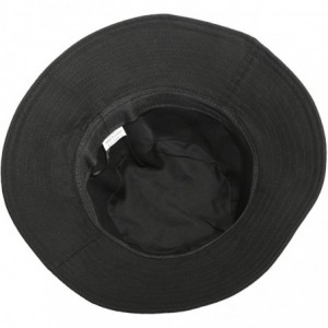 Bucket Hats Washed Cotton Bucket Hat for Women and Men Travel Fishing Caps Summer Foldable Brim Sun Hat - Black 1 - CM18SMEU5...