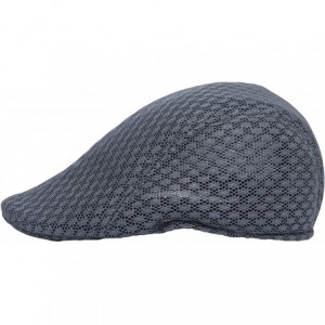 Newsboy Caps Breathable Mesh Summer Hat Newsboy Ivy Cap Cabbie Flat Cap UZ30053 - Grey - CP18WXIWXO7 $12.21