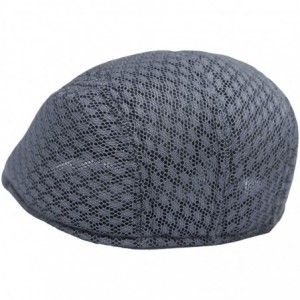 Newsboy Caps Breathable Mesh Summer Hat Newsboy Ivy Cap Cabbie Flat Cap UZ30053 - Grey - CP18WXIWXO7 $12.21