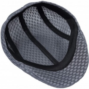 Newsboy Caps Breathable Mesh Summer Hat Newsboy Ivy Cap Cabbie Flat Cap UZ30053 - Grey - CP18WXIWXO7 $12.21