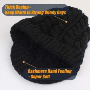 Skullies & Beanies Women Hat Knit Skull Beanie Winter Outdoor Runner Messy Bun Ponytail Cap - 19-black - C118NELOIZK $13.87