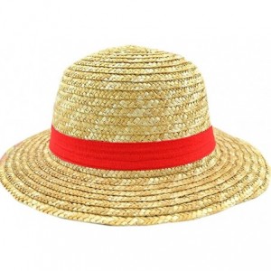 Baseball Caps Cartoon Anime One Piece Luffy Cosplay Straw Hat Sunhat - Beige - C611XN2ECTT $31.76