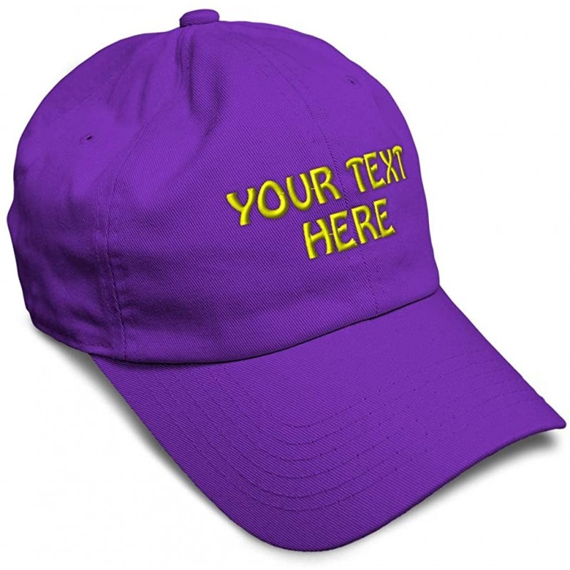 Baseball Caps Soft Baseball Cap Custom Personalized Text Cotton Dad Hats for Men & Women - Purple - CU18DLOILU5 $16.92