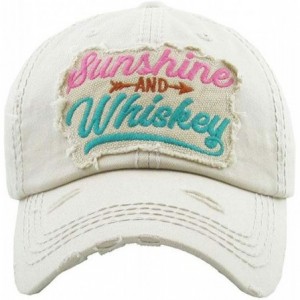 Baseball Caps Women's Sunshine & Whiskey Vintage Baseball Hat Cap (Stone) - CV18SCYWSHQ $48.15