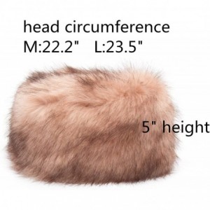 Skullies & Beanies Faux Fur Cossack Russian Style Hat for Ladies Winter Hats for Women - Wine Red - CV12KBL6FQR $14.86