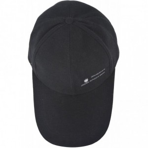 Baseball Caps Unisex Long Brim Baseball Cap Cotton Adjustable Sun Hat Large Visor Anti-UV for Outdoor Sports - Black - CN18EZ...