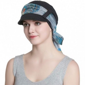 Newsboy Caps Breathable Bamboo Lined Cotton Hat and Scarf Set for Women - Dark Gray Butterflies - CK18NDA28L8 $12.79