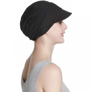 Newsboy Caps Breathable Bamboo Lined Cotton Hat and Scarf Set for Women - Dark Gray Butterflies - CK18NDA28L8 $12.79