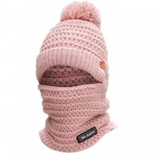 Skullies & Beanies Womens Slouchy Winter Warm Snow Ski Skull Cap Earmuffs Knit Hat Scarf Beanie Hat - Pink - CN18N0AAMUD $13.64