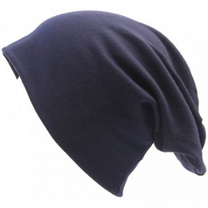 Skullies & Beanies Unisex Fashion Outdoor Sport Beanies Baggy Hippop Cotton Hat Skull Caps - E Navy - CQ1865EUH78 $15.28