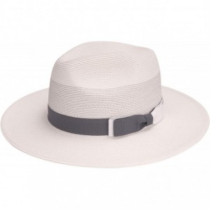 Fedoras Pineapple&Star Sun Straw Fedora Beach Hat Fine Braid UPF50+ for Both Women Men - Cannes - C4194N0EAMH $31.57