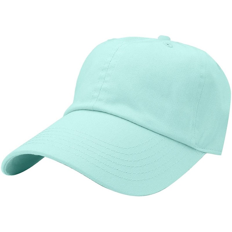 Baseball Caps Classic Baseball Cap Dad Hat 100% Cotton Soft Adjustable Size - Aqua Blue - CQ11AT3WKVB $8.56