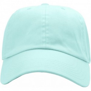 Baseball Caps Classic Baseball Cap Dad Hat 100% Cotton Soft Adjustable Size - Aqua Blue - CQ11AT3WKVB $8.56