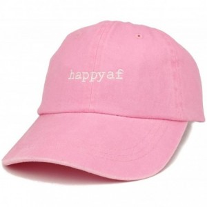 Baseball Caps Happyaf Embroidered Pigment Dyed Washed Cotton Cap - Pink - C712KIK6OBH $33.06