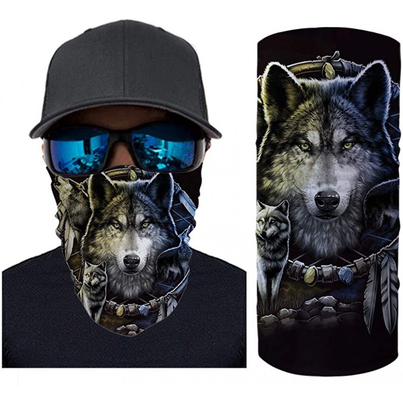 Balaclavas Seamless Bandana for Sun Dust Wind Protection for Riding Motorcycle Cycling Fishing Hunting - Wolf - CC197WKOWDE $...