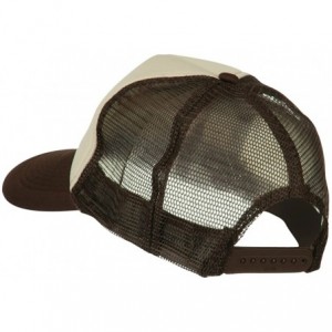 Baseball Caps Breast Cancer Logo Embroidered Foam Front Mesh Back Cap - Brown Tan - CW11LUGYAKP $24.09