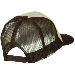 Baseball Caps Breast Cancer Logo Embroidered Foam Front Mesh Back Cap - Brown Tan - CW11LUGYAKP $24.09