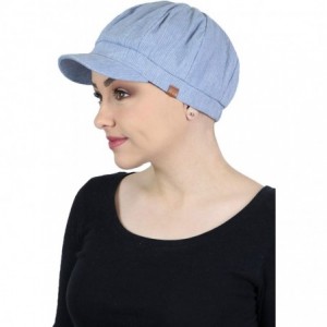 Newsboy Caps Newsboy Cap for Women Cabbie Gatsby Summer Hats Ladies Chemo Headwear Head Coverings Denim (Chambray) - C418OA3G...