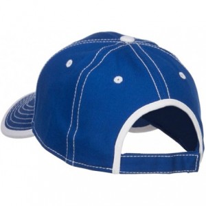 Baseball Caps NASA Lunar Patched Cotton Twill Cap - Royal White - C51299904MX $23.55