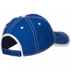 Baseball Caps NASA Lunar Patched Cotton Twill Cap - Royal White - C51299904MX $23.55