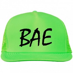 Baseball Caps BAE Bright neon Truckers mesh snap Back hat - Neon Green - C311XGELVP7 $35.17
