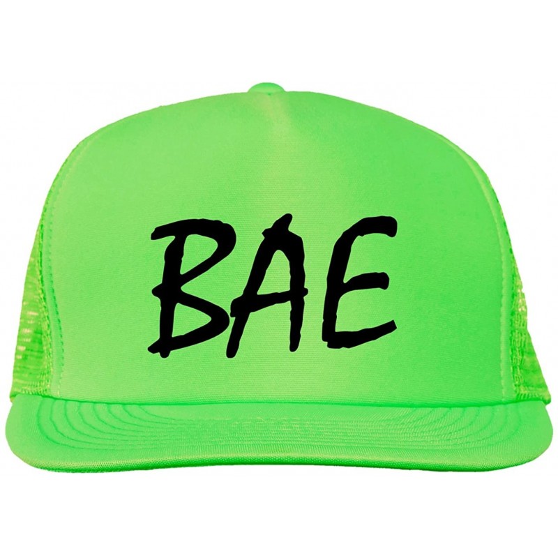 Baseball Caps BAE Bright neon Truckers mesh snap Back hat - Neon Green - C311XGELVP7 $22.21